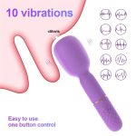Hot Selling Mini Magic-Wand AV Female Vibrator with 10 Mode Powerful and Versatile Product - 图片 7