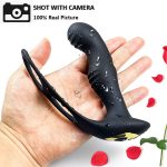 Male Prostate Massage Remote Anal Vibrator 10 Speeds Delay Ejaculation Ring Testis Stimulate Anus Plug Butt Adult Sex Toys 18+ - 图片 8