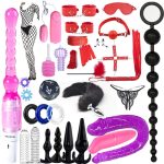 Ultimate Bondage Set Vibrating Silicone Anal Plug and Dildo Perfect Adult Toy for Male and Female Sales
