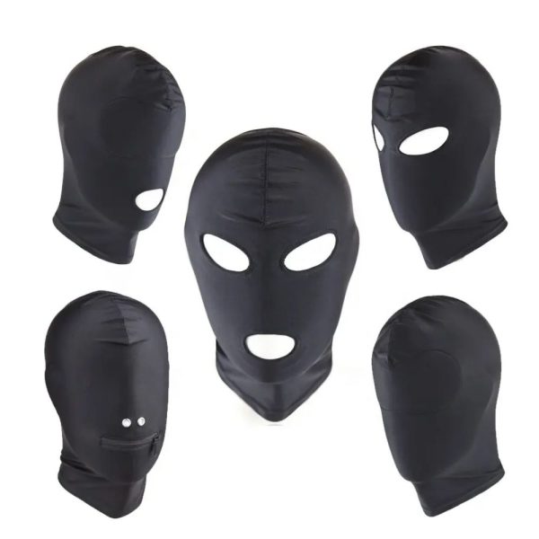 High Elasticity Breathable Sexy Sponge Harness Sex Head Eye Mask SM Bondage Headgear for Couple Restraint Hood Mask