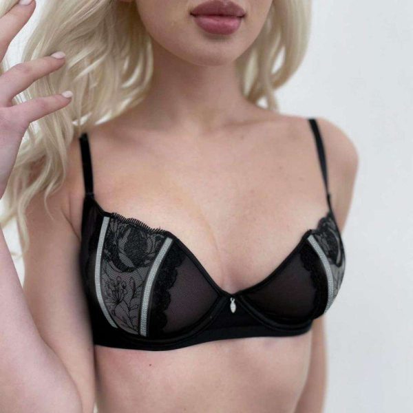 European and American Bestseller Ultra-thin High-end Hot Diamond Sparkling Effect Bra Sexy Underwear Set Thin Style