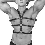 High Quality Adjustable Pu Leather Male Slave Vest Sexy Man Body Harness Nightclub Club Sexy Clothing