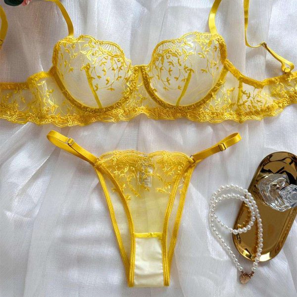 European and American Pure Desire Ultra-thin Cup Bra Cover with Steel Ring Support Breast Cover See-through Sexy Underwear