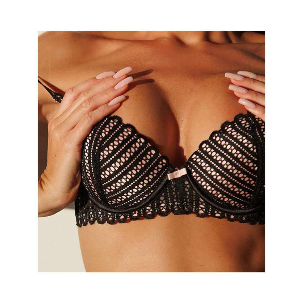 main_pic_0-1124 A New French Bra Adjustment Solid Color High-end Look, Small Bust to Show Off, Gathering Lace Sexy Lingerie Set - 图片 1