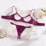 Sensual Lingerie Without the Need to Take It Off, Open-cut Sexy Lingerie with Lace Trim and Lace-revealing Sexy Lingerie Set