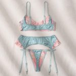 European and American Sexy Women's Clothing, Floral Embroidery, Lingerie, Bra, Sex Suit, Sex Lingerie, Garter, Satin Embroidery