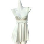 New Design Womens Erotic Hollow Out Underwear Transparent Lace Embroidery Nightie Lingerie Sexy Womens Pajamas Nightdress