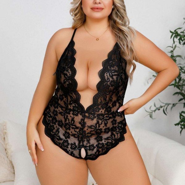 Wholesale of Plus-size Romantic Nightwear From Europe and America, Plus-size Mesh Lace and Sexy Lingerie