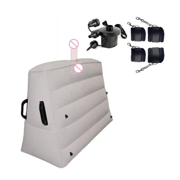 Bondage Furniture Dildo Mount Multi-functional Couples BDSM Sex Furniture Inflatable Sex Cushion with Handcuffs