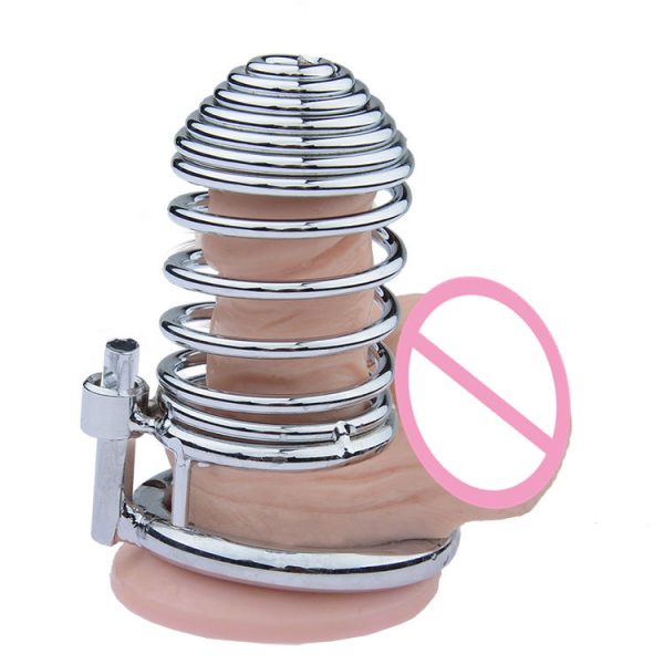 Metal Chastity Device Male Comfortable Virginity Lock Chastity Belt With Small Penis Cage