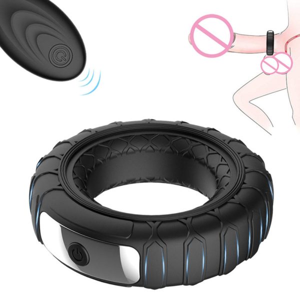 Male Stimulator Vibrating Ring Penis Ring , Sex Enhancer Sex Toy for Man, Silicone Vibrator Cock Ring for Women