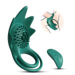 Vibrating Cock Ring With Rabbit Design, Rechargeable Penis Ring Vibrator