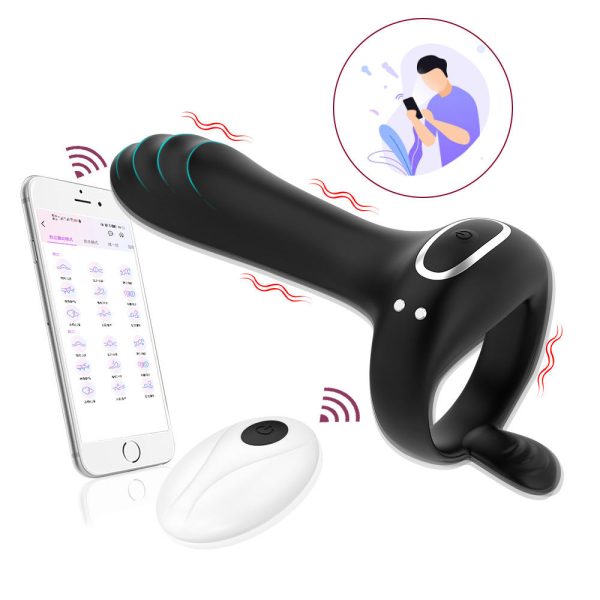 2 in 1 Vibrating Cock Ring With 10 Modes, Men's Penis Rings Vibrators for Men