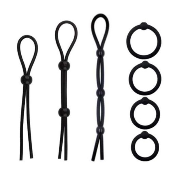 Cheap Price Adjustable Silicone Men Cock Rings Set Adult Sex Toys Delay Ejaculation Penis Silicone Cock Rings for Male