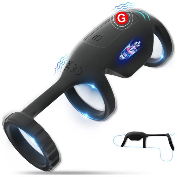 LetRock Big Cock Sex Toys Vibrating Cock Ring Male Testicular Ring Vibrator Masturbator Sex Toys for Men