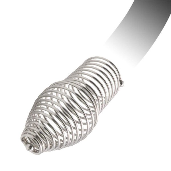 Stainless Steel Penis Ring Spiral Stimulating Metal Hollow Cock Ring Adult Sexual Sex Toys