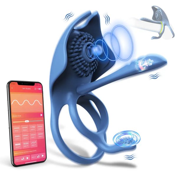 Prostatic Stimulation Boy love APP Control Vibrating Penis Ring Sex Toy for Men Cock Ring