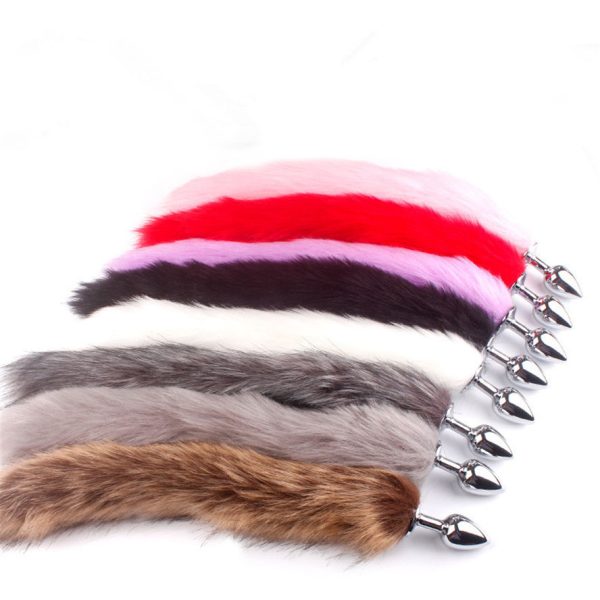 Fox Tail With Stainless Steel Anal Plug, Anal Tail Sex Toys, Butt Plug Anal Stimulator for Women Cospaly-Fox Tail Anal Plug