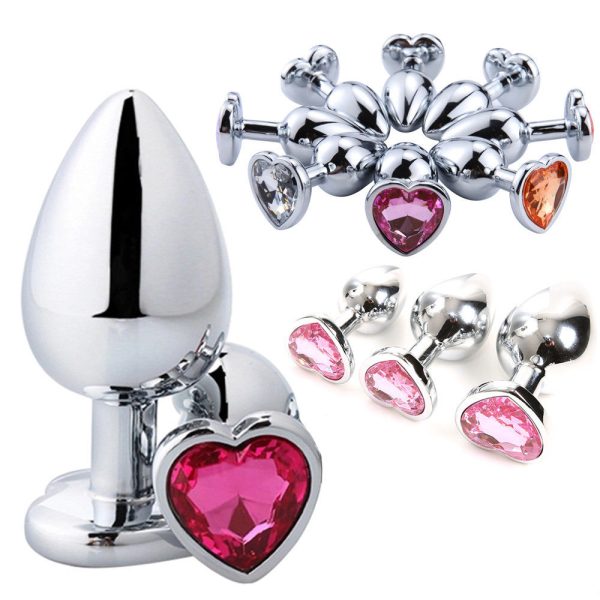 BDSM Adult Sex Toys Stainless Metal Jewel Anal Dilator Women Fitness Crystal Jewelry Butt Set Anal Plug