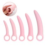 5 PCS Silicone Anal Prostate Massager With Pink Butt Plug Toy