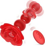 Anal Beads Anal Vibrator Butt Plug,10 Rotate Twist and Vibrating Modes