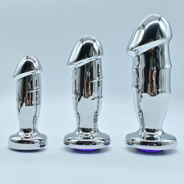 Dildos Shaped Butt Plug Sex Toy Metal Anal Plugs Men Plug Anal Trainer for Man Dildo Erotic Massager Stimulator Anal Trainer