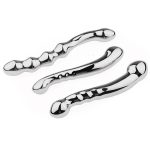 Double Ended Stainless Steel Freeze G Spot Prostate Massage Pure Metal Anal Plug Dildo Adult Toy for Male Gay