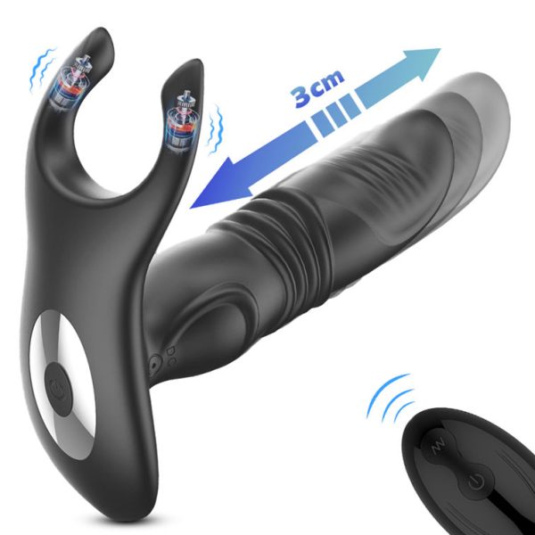 Male Prostate Massager Telescopic Dildo Vibrator for Men Women Anal Butt Plug Buttplug Sex Toys for Men and Women