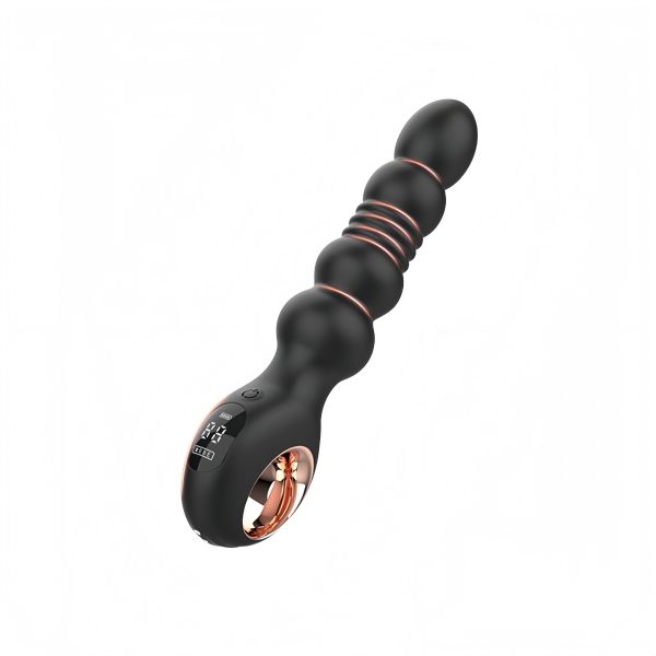 Factory Price Sex Toys Male LED Display Silicone Mold 9 Speed Retractable Vibrating Massager Male Prostate Massager