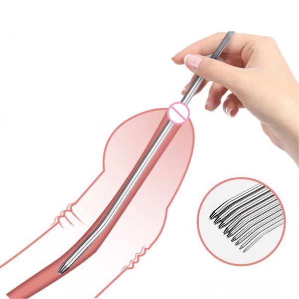 Stainless Steel Urinary Plug Stimulate Urethral Dilator Masturbation Rod Male Urethral Sounds Medical Themed Penis Plug