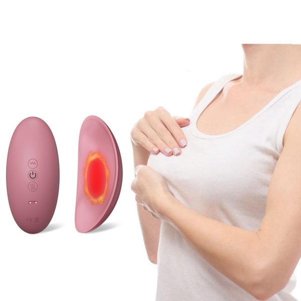 Liquid Silicone Promote Milk Flow Breast Massage Vibrator Breast Care Heating Vibrating Lactation Massager for Women Pain Relief