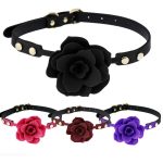 SM Adult Couple Flirting Products Silicone Rose Mouth Gag Sex Toy Restraint BDSM Vibrator for Woman