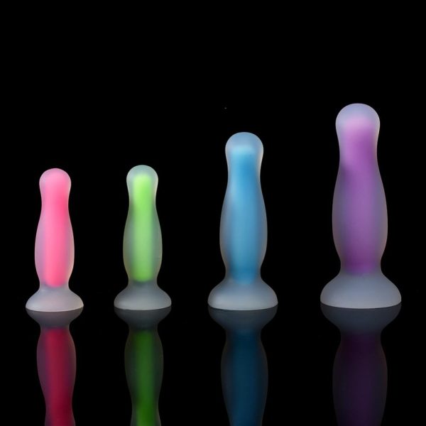 New Type of Luminous Colored Dildos Silicone Vestibular Anal Plug Female Masturbation Dildo Sex Toys for Women