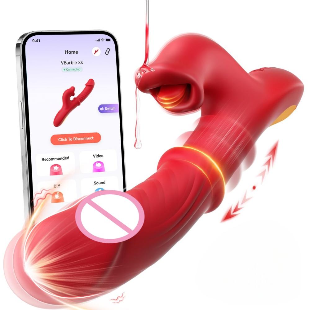 main_pic_0-413 OEM /ODM 10 Vibration Thrusting Dildos with Slapping and Heating Adult Sex Toys G Spot Vibrator with Sliding Ring for Women - 图片 1