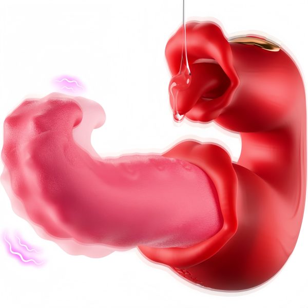 Hot Sale Rose Sexy Toys G Spot Clit Stimulator Adult Swinging Tongue Masturbator Dildo Vibrator for Women