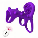 Wholesale Male Remote Control Rose Vibrator Xxx Adult Sex Toys Couple Sharing Vibration Ring for Men Passion Lock Fine Delay