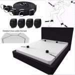 Couples Handcuffs Open Leg Bdsm Bondage Set Restraints Rope Strap System Adult Wrists Ankle Cuffs Sex Toys for Woman Bed