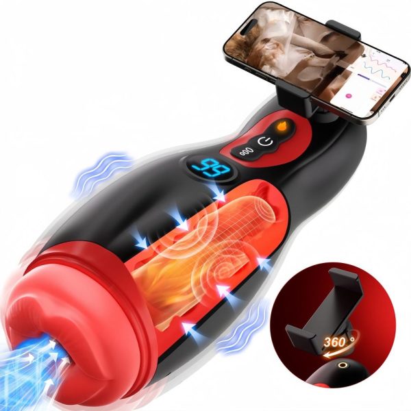 LetRock Sax Toys for Man with 9 Sucking 9 Vibrating Oral Masturbators Cups Heating Penis Pump Adult Sex Toys for Men