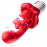 New Big Mouth 3 in 1 Tongue Swinger Animes Sex Toy Heated Dildo Vibrator Female G Spot Massager Adult Erotica Vibrator for Women