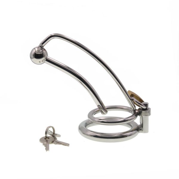 Penis Cage Male Chastity Device Lock Stainless Steel Chastity Cage Hollow Breathable Erection Rings With Electric Shock Pulse