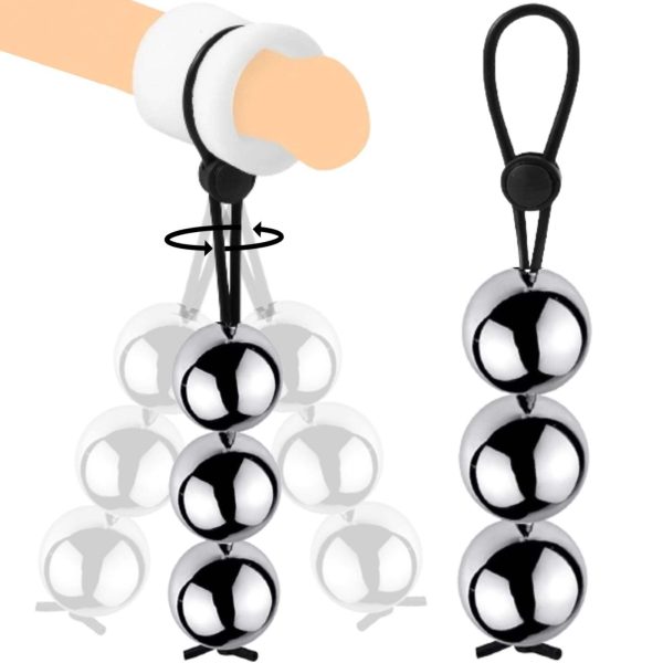 Weighty Penis Stretcher Tool Adjustable Penis Physical Exercise Metal Cock Ball Sex Toys Penis Extender Device for Male