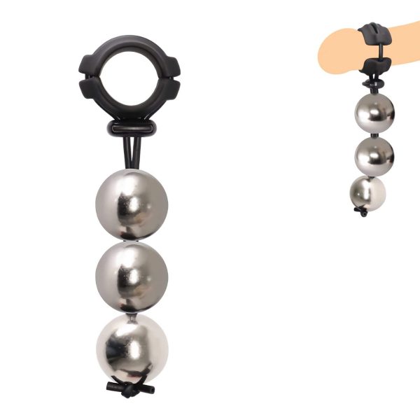 Hot Sale Metal Ball Cock Ball Adjustable Penis Stretcher Cock Pendant Weighty Penis Extender Male Penis Physical Exercise Device
