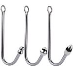 Anal Hook, Solid Single Ball Rope Hook With 2 Replaceable Balls and Ring, Bondage Fetish Toy for Unisex Adult