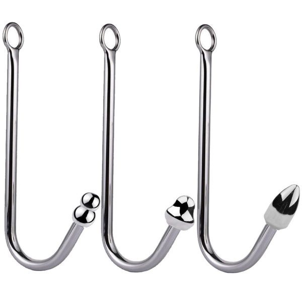 Anal Hook, Solid Single Ball Rope Hook With 2 Replaceable Balls and Ring, Bondage Fetish Toy for Unisex Adult