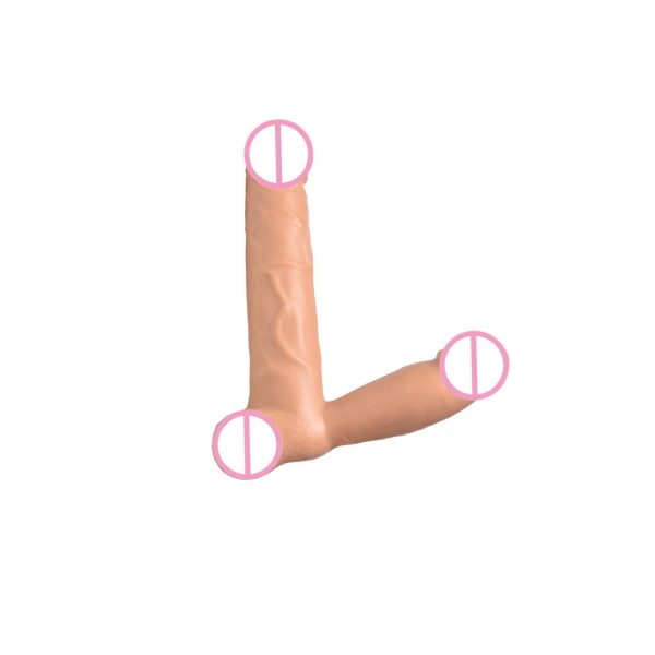 Medical Silicone Double Dildo Vibrator Sex Toy for Japanese Lesbian Female Product Women