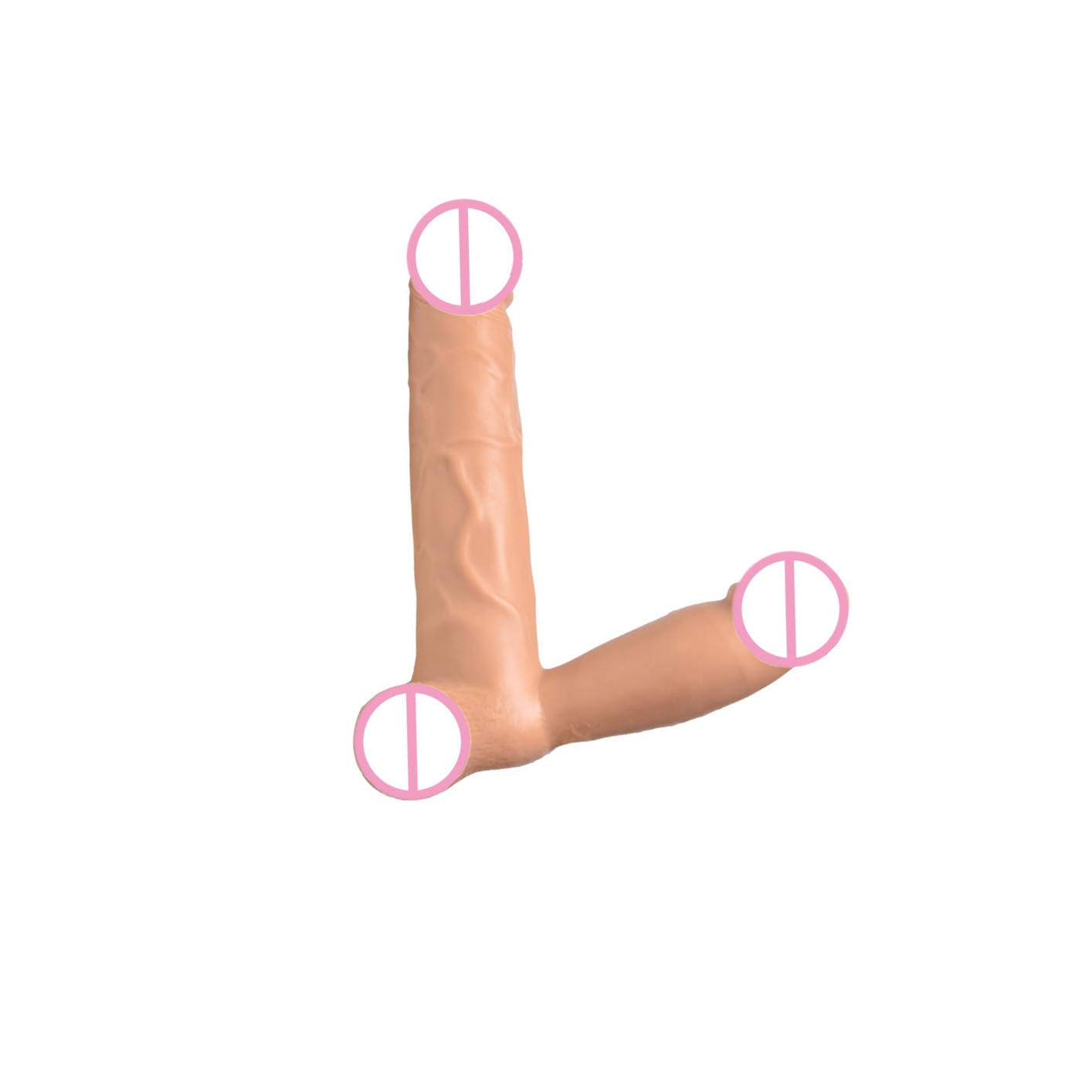 main_pic_0-486 Medical Silicone Double Dildo Vibrator Sex Toy for Japanese Lesbian Female Product Women - 图片 1