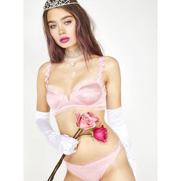 Mature Lady Proper Satin Bralettes Bra Set Undergarment Queen Sexy Underwire Bra and Panty Brief Set for Women