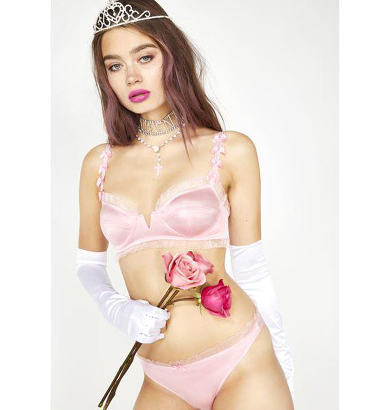 main_pic_0-501 Mature Lady Proper Satin Bralettes Bra Set Undergarment Queen Sexy Underwire Bra and Panty Brief Set for Women - 图片 1