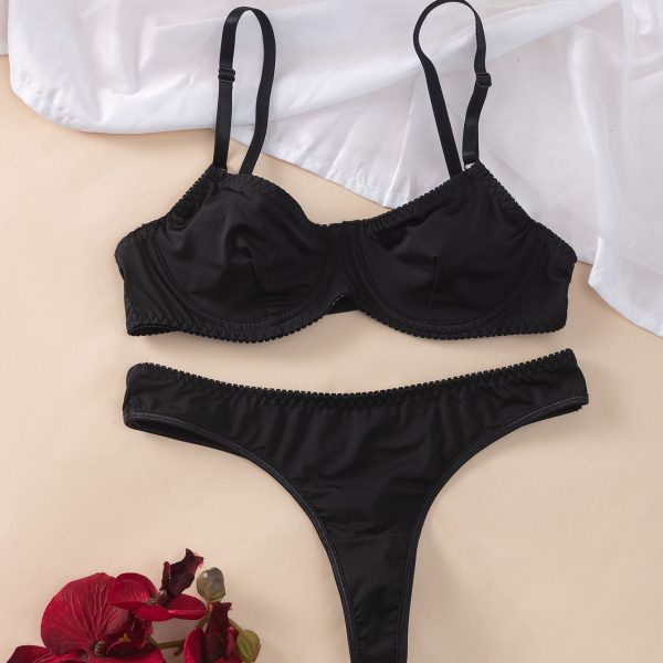 Cheap Price Adult Sexy Sport Black Underwear Sleepwear Brief Panty Set Many Colors