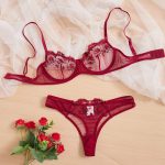 Women Fancy Floral Sexy Underwear Night Club Wear for Honeymoon Lingerie Set